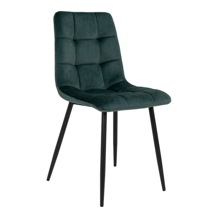 House Nordic Matstol Middelfart Sammet 2-pack Grön SKU HOU-1001195 EAN 5713917007516