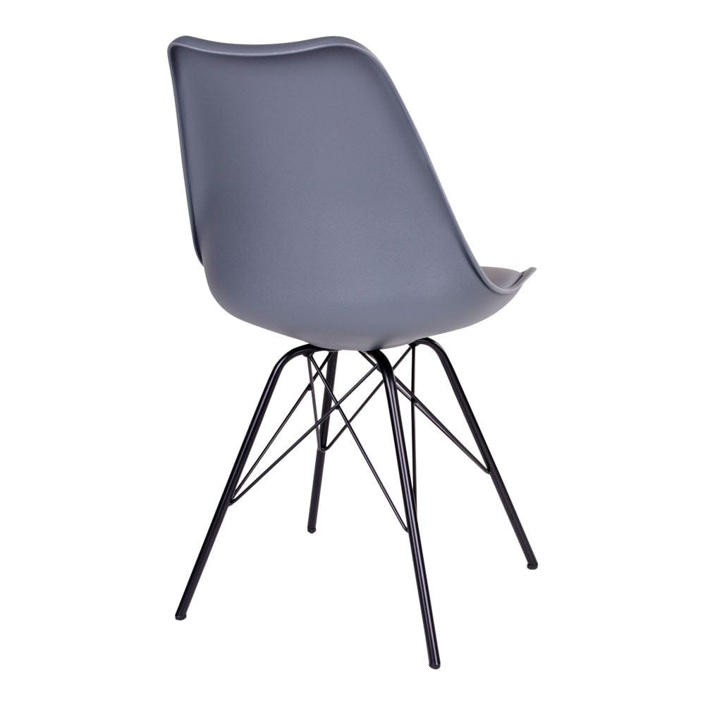 House Nordic Matstol Oslo Grå/Svart 2-pack SKU HOU-1001006 EAN 5713917002993