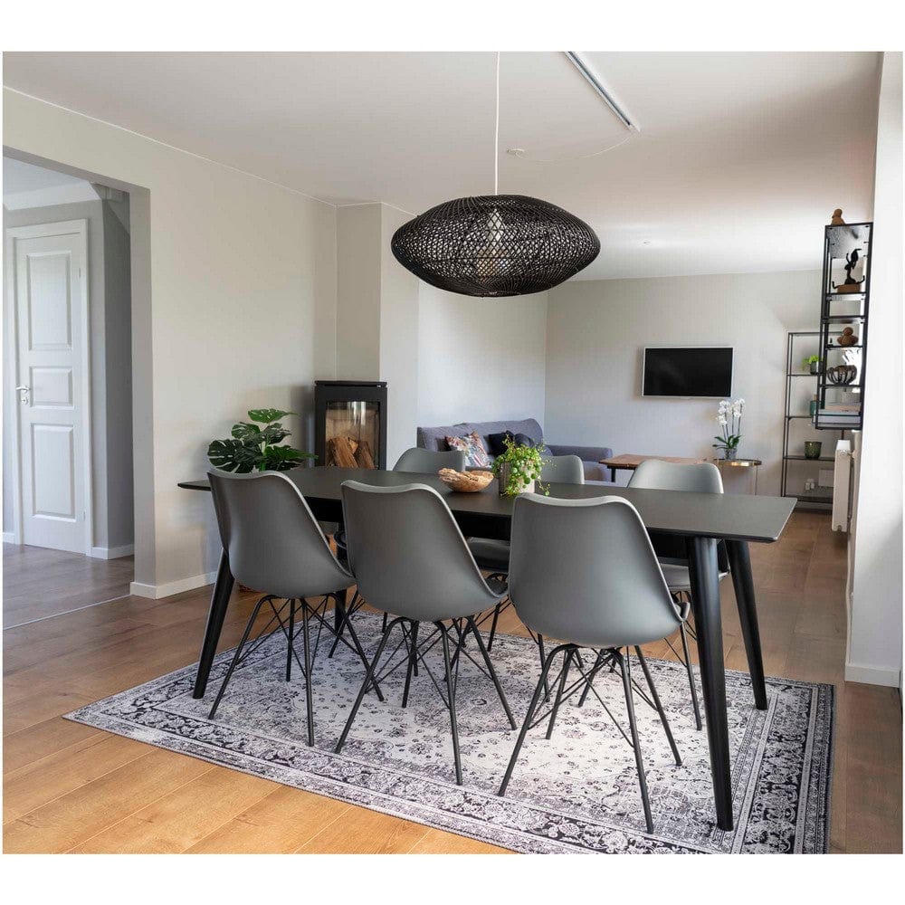 House Nordic Matstol Oslo Grå/Svart 2-pack SKU HOU-1001006 EAN 5713917002993
