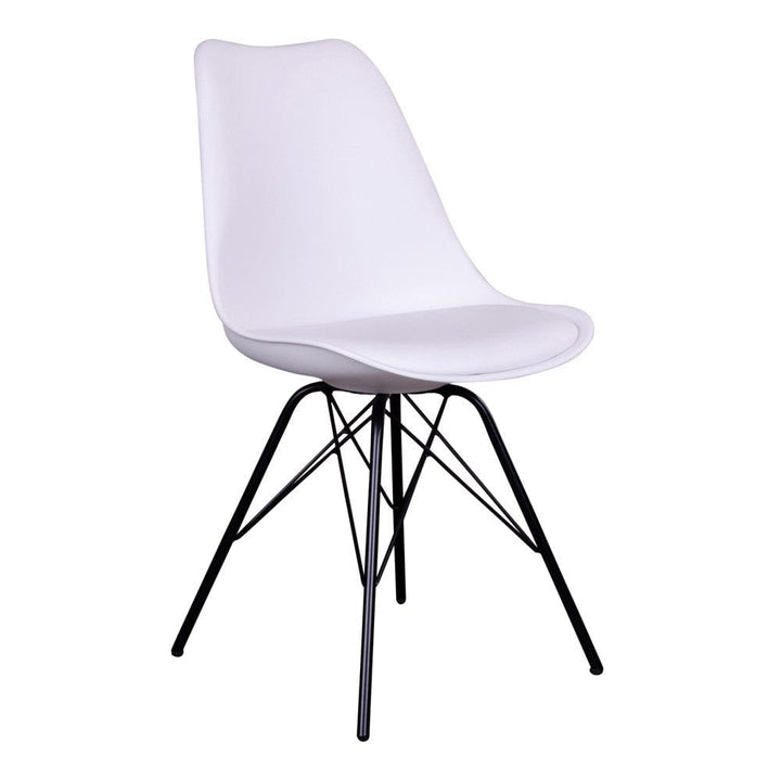 House Nordic Matstol Oslo PU 2-pack Vit/Svart SKU HOU-1001004 EAN 5713917002979