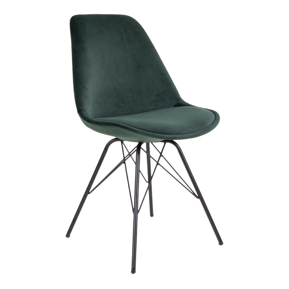 House Nordic Matstol Oslo Sammet 2-pack Grön SKU HOU-1001011 EAN 5713917003426