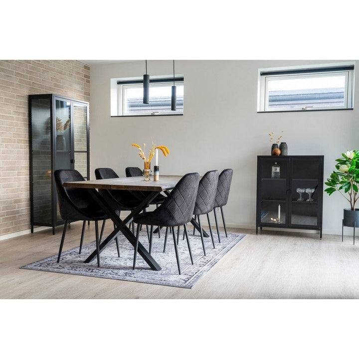 House Nordic Matstol Porto Sammet Svart 2-pack SKU HOU-1001274 EAN 5713917015665