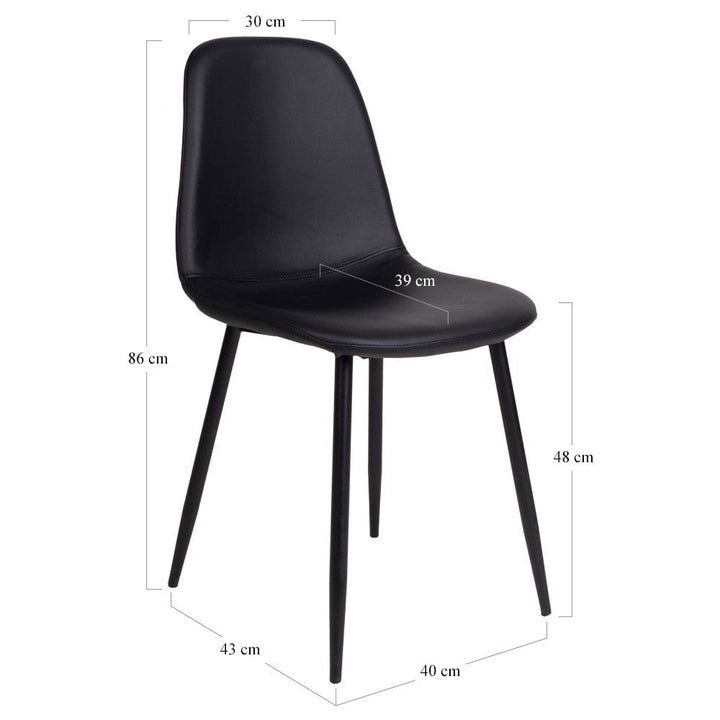 House Nordic Matstol Stockholm Svart 2-pack SKU HOU-1001118 EAN 5713917007943