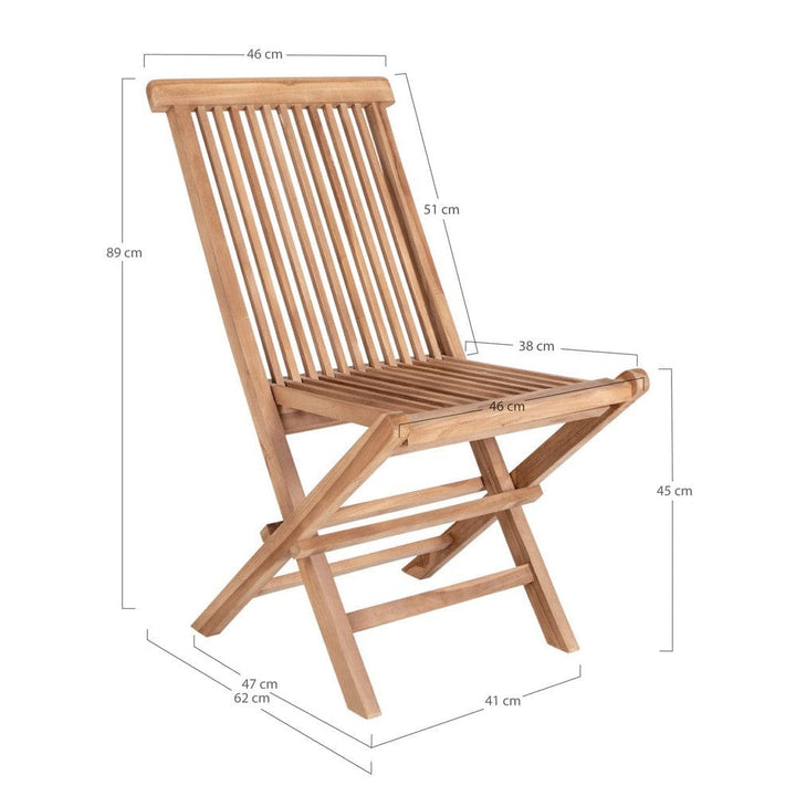 House Nordic Matstol Toledo Teak 2-pack SKU HOU-7001130 EAN 5713917007301