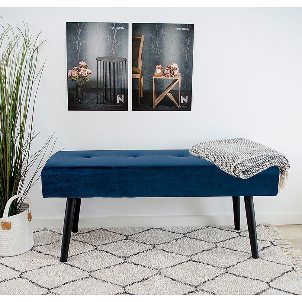 House Nordic Sittbänk Skiby Mörkblå/Svart SKU HOU-1401003 EAN 5713917005635