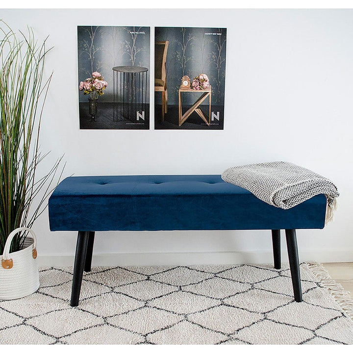 House Nordic Sittbänk Skiby Mörkblå/Svart SKU HOU-1401003 EAN 5713917005635