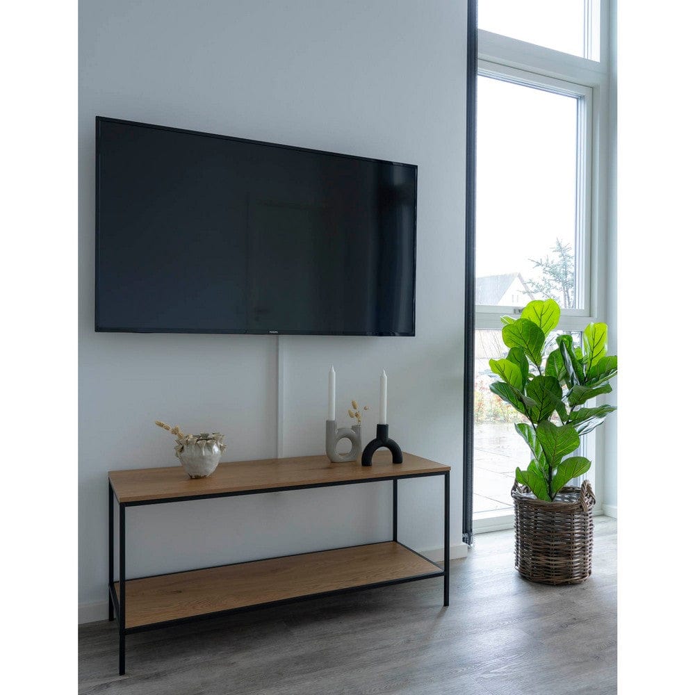 House Nordic Tv-bänk Vita Svart/Ek SKU HOU-2501035 EAN 5713917008865