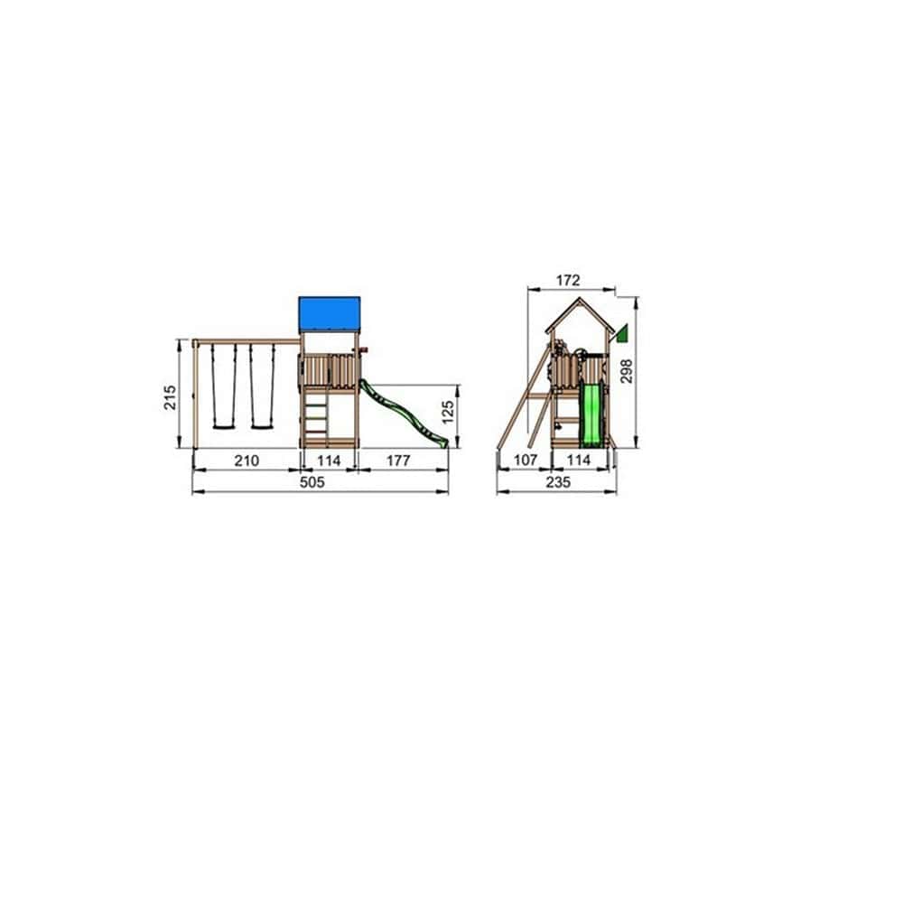 Jungle Gym Lektorn Castle Swing X&