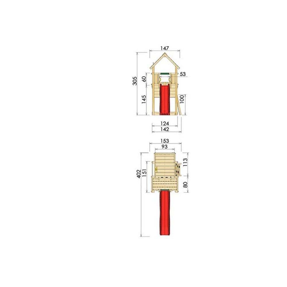 Jungle Gym Lektorn Cubby Gul SKU EAN