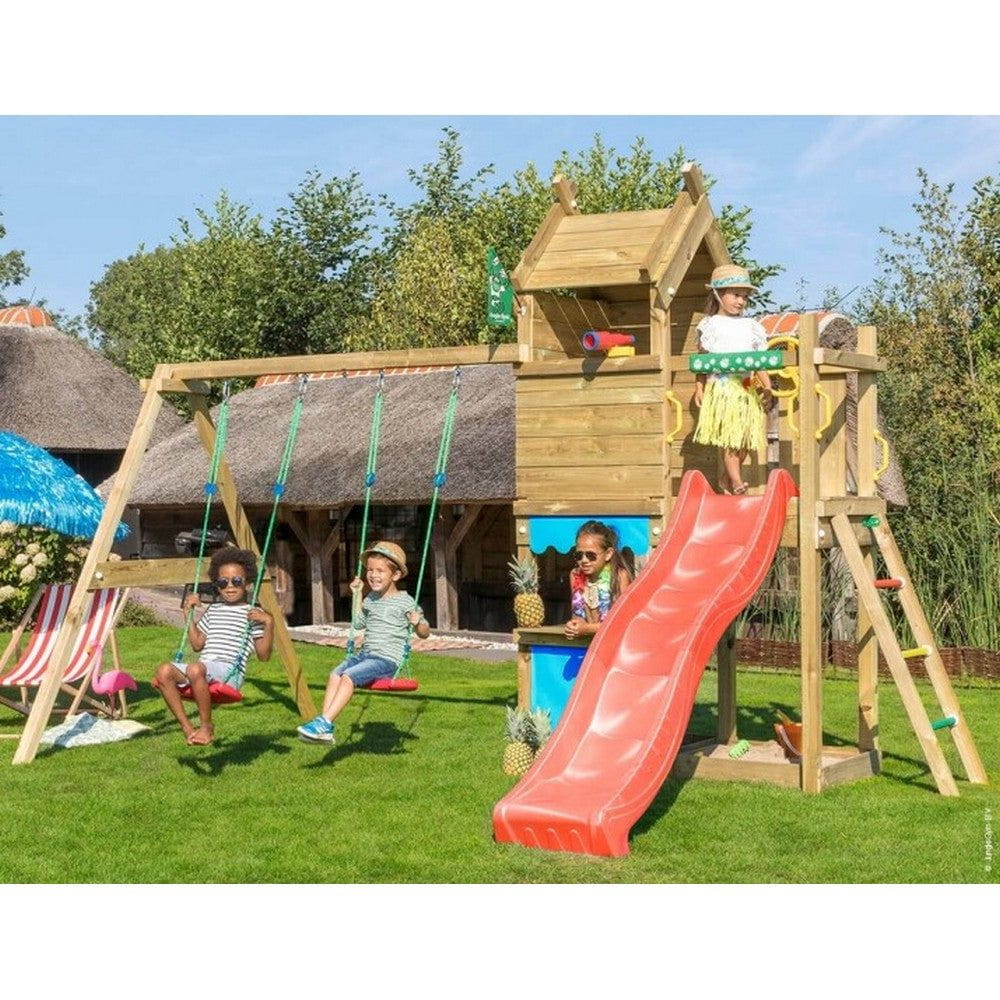 Jungle Gym Lektorn Resort Inkl. Gungmodul &amp; Rutschkana / Röd SKU NSH-804-087S2R EAN 5705858721712