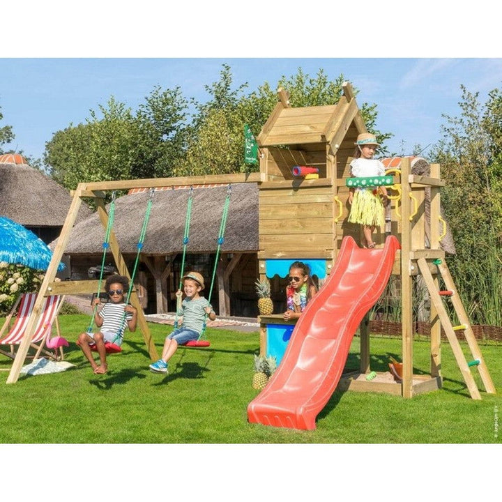 Jungle Gym Lektorn Resort Inkl. Gungmodul &amp; Rutschkana / Röd SKU NSH-804-087S2R EAN 5705858721712