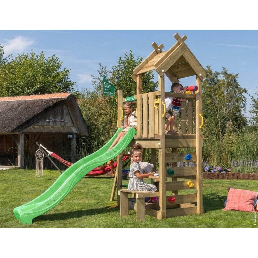 Jungle Gym Lektorn Teepee Inkl. Rutschkana / Grön SKU EAN