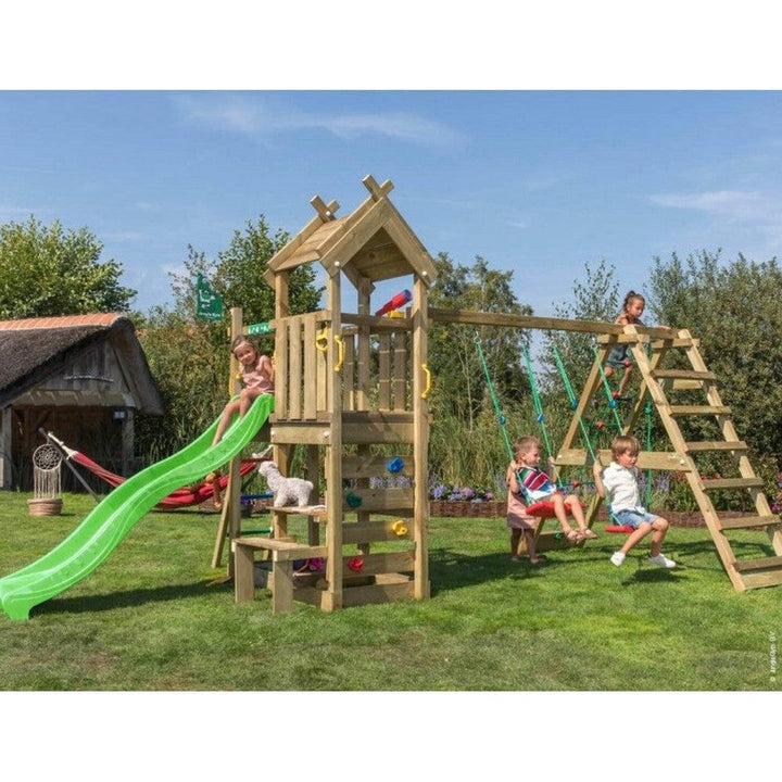 Jungle Gym Lektorn Teepee Inkl. Klättermodul &amp; Rutschkana / Grön SKU EAN