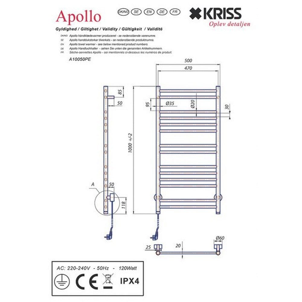 Kriss Handdukstork Apollo El SKU EAN