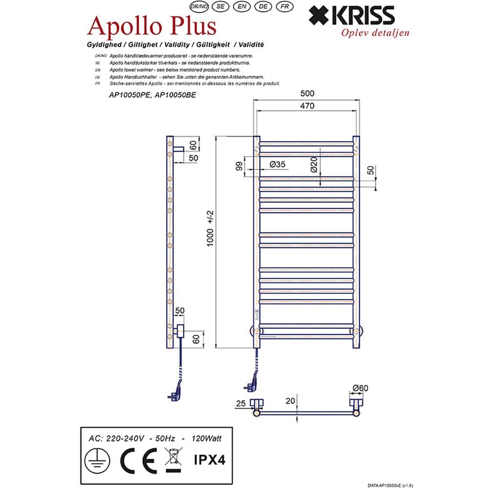 Kriss Handdukstork Apollo Plus SKU EAN