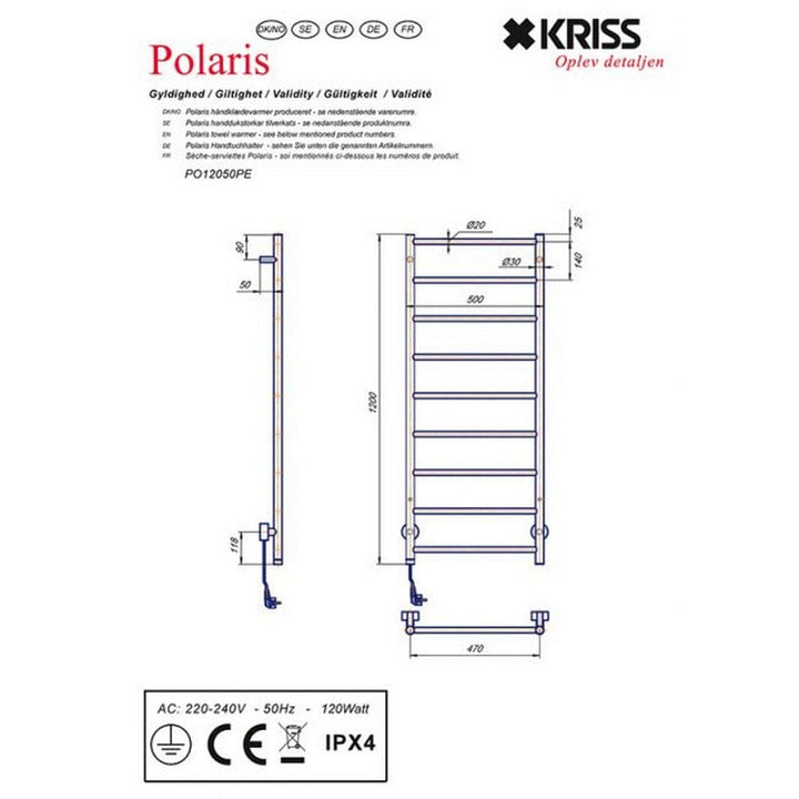 Kriss Handdukstork Polaris El SKU EAN