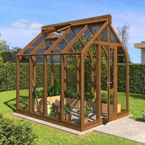 Lähe Träväxthus Mini 6,27 m2 Värmebehandlat trä SKU LAH-MINI-GREENHOUSE EAN