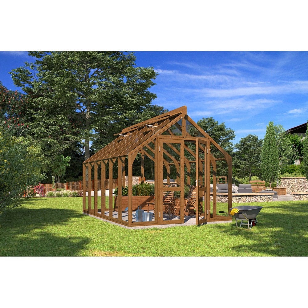 Lähe Träväxthus Standard No 2 12,75 m2 SKU LAH-Greenhouse-no-2 EAN