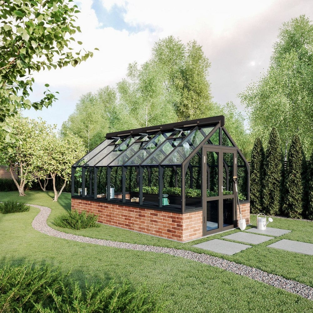 Lähe Växthus på Mur No 6 14,85 m2 SKU LAH-Greenhouse-no-6 EAN