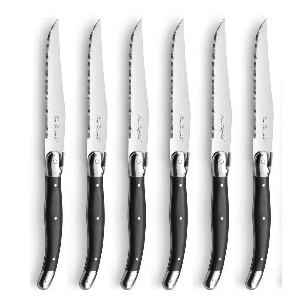 Lou Laguiole Grillknivar i Träblock Tradition 6-pack SKU EAN