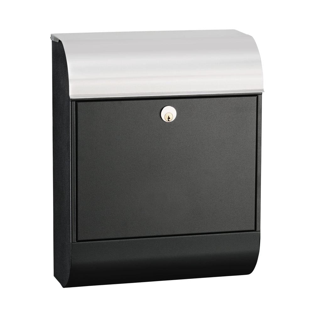 MEFA Brevlåda Pearl 872 Djupsvart struktur med rostfritt lock SKU REN-872020M EAN