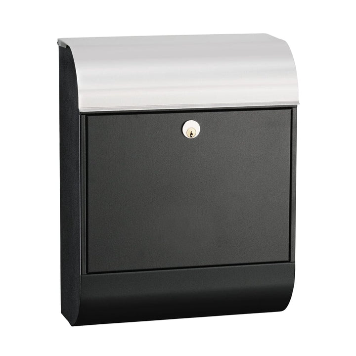 MEFA Brevlåda Pearl 872 Djupsvart struktur med rostfritt lock SKU REN-872020M EAN