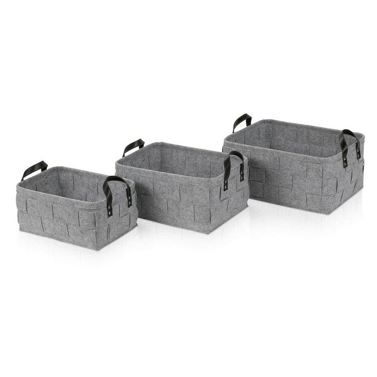 Möve Korgar Set x3 Flannel Light Grey SKU LEI-44270-081 EAN 4013165849076