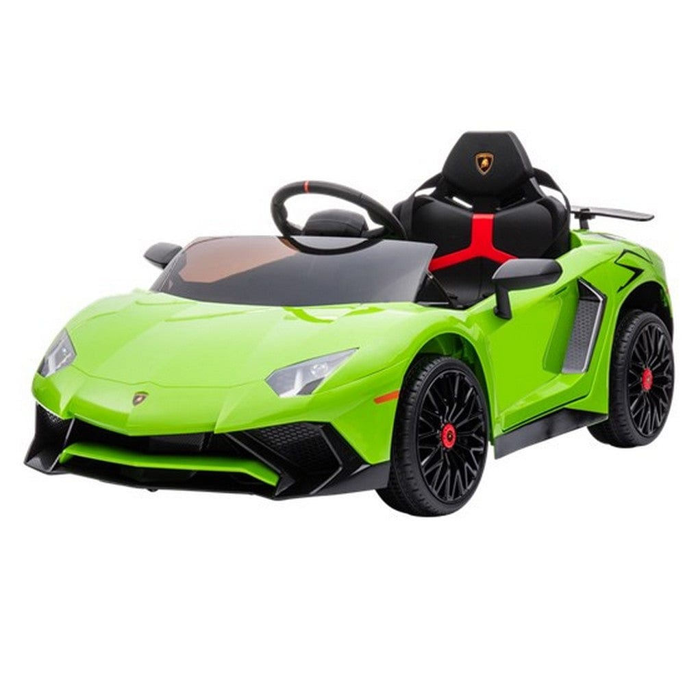 Nordic Play Elbil Lamborghini Aventador SV Limegrön SKU NSH-805-794 EAN 5705858717203