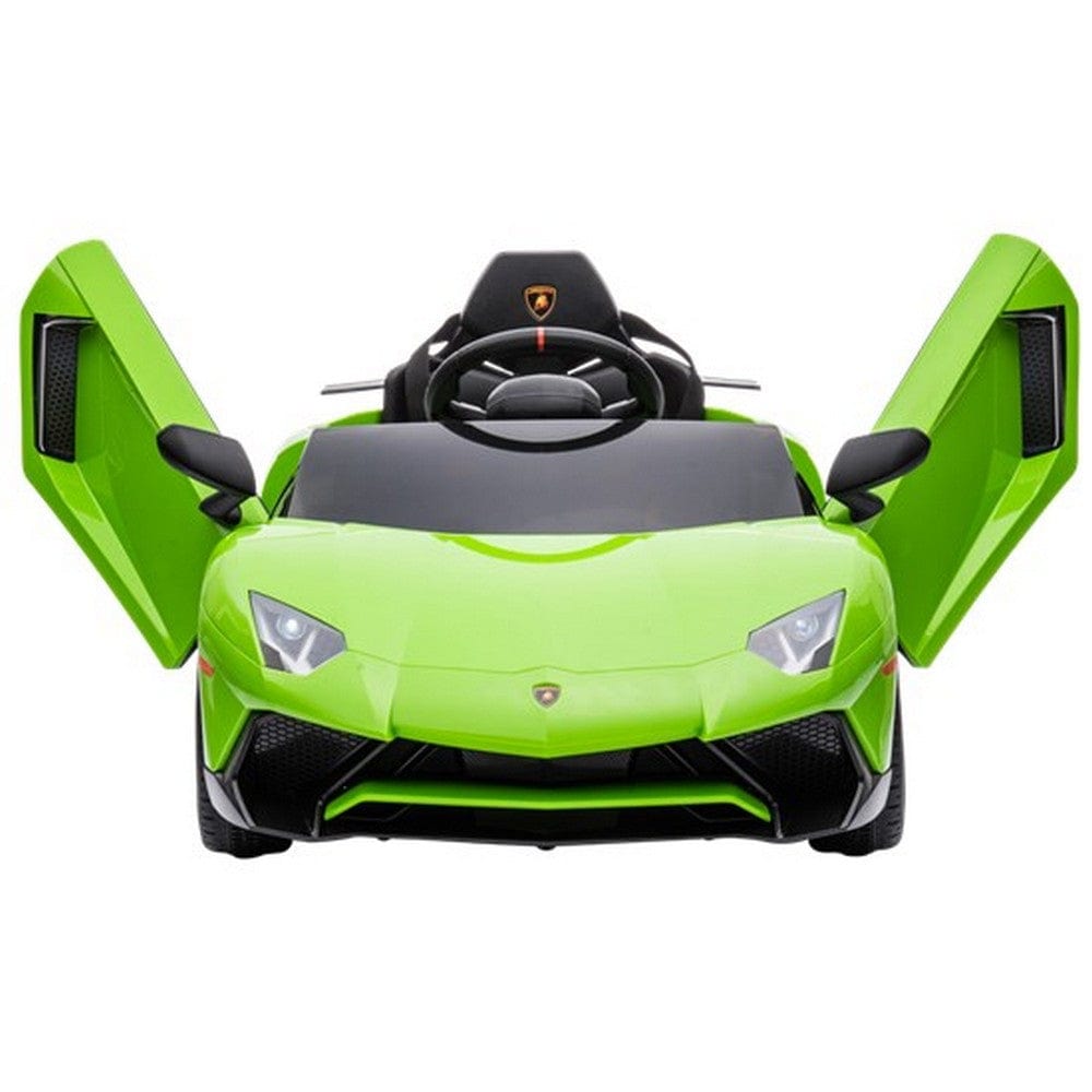 Nordic Play Elbil Lamborghini Aventador SV Limegrön SKU NSH-805-794 EAN 5705858717203