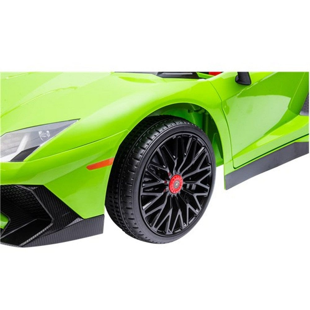 Nordic Play Elbil Lamborghini Aventador SV Limegrön SKU NSH-805-794 EAN 5705858717203