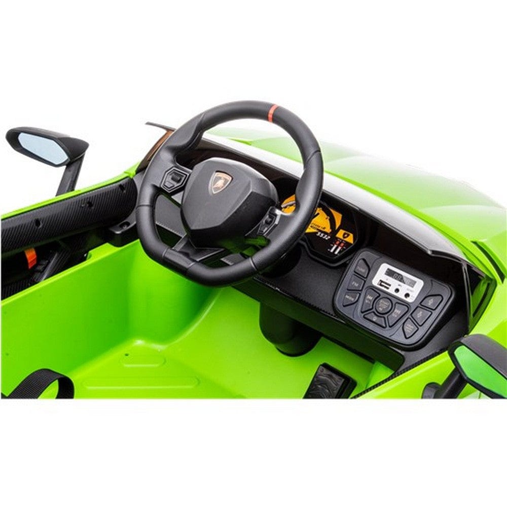 Nordic Play Elbil Lamborghini Aventador SV Limegrön SKU NSH-805-794 EAN 5705858717203