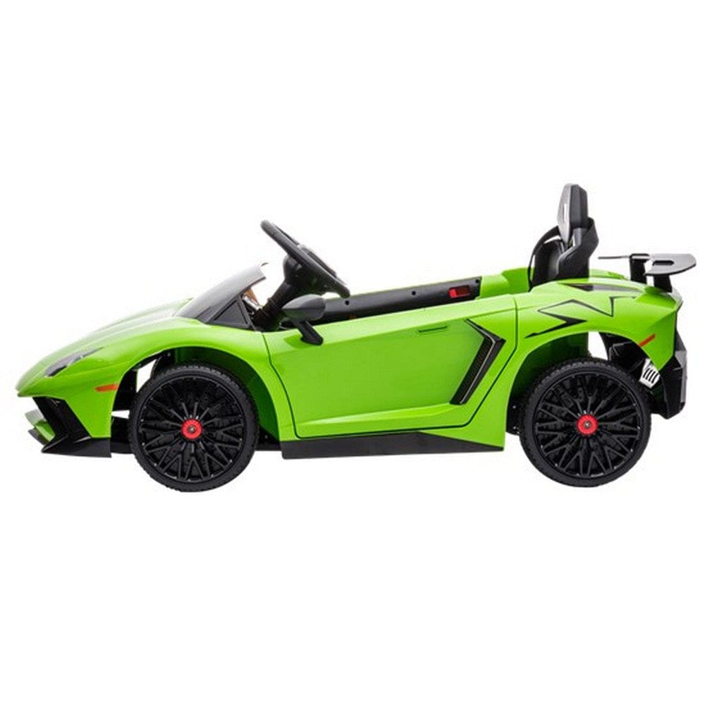 Nordic Play Elbil Lamborghini Aventador SV Limegrön SKU NSH-805-794 EAN 5705858717203