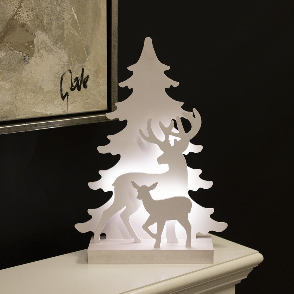 Nordic Winter Julsilhuett 3D LED Renmotiv SKU NSH-780-550 EAN 5705858720272