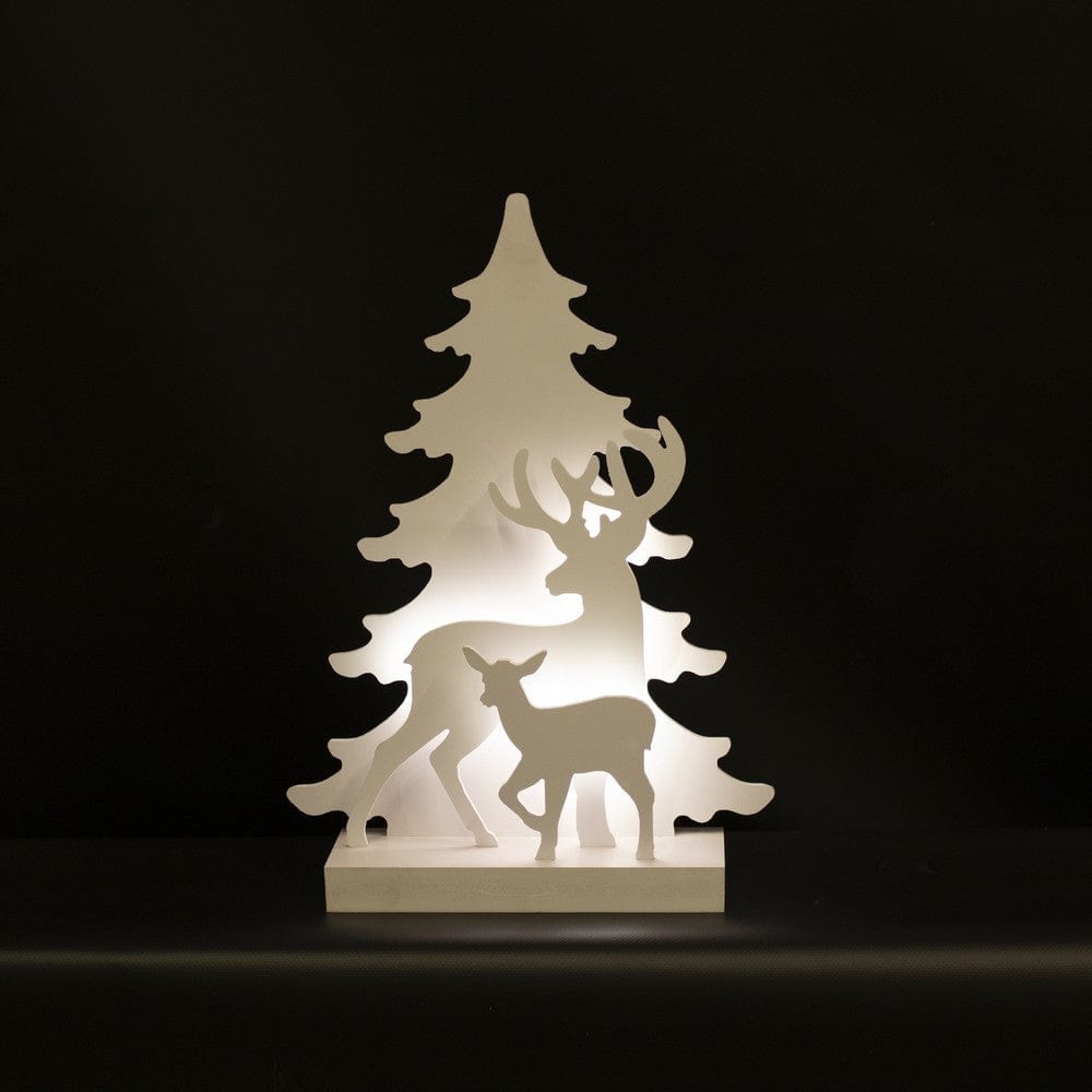 Nordic Winter Julsilhuett 3D LED Renmotiv SKU NSH-780-550 EAN 5705858720272