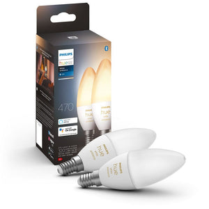 Philips Hue LED-lampa White Ambiance Kron 2-pack / E14 SKU ORD-929002294404 EAN 8719514356733