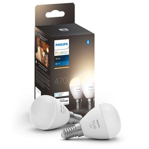 Philips Hue LED-lampa White E14 Klot 2-pack / E14 SKU ORD-929002440604 EAN 8719514356771