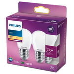 Philips LED-lampa E27 Klot Frost 2-pack E14 / 25W SKU ORD-929001345670 EAN 8718699782115