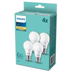 Philips LED-lampa E27 Normal Frost Multipack 4-pack / E27 / 60W SKU ORD-929002306204 EAN 8718699774639