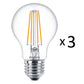 Philips LED-lampa E27 Normal Klar 3-pack E27 / 60W SKU EAN