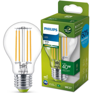 Philips LED-lampa E27 Normal Klar Energiklass A 40W / E27 SKU ORD-929003066401 EAN 8719514343726