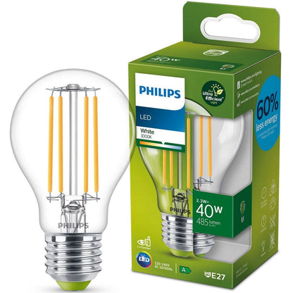 Philips LED-lampa E27 Normal Klar Energiklass A 40W / E27 SKU ORD-929003066401 EAN 8719514343726