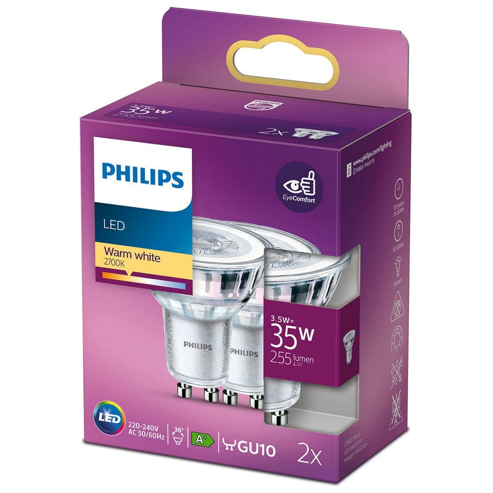 Philips LED-lampa GU10 Spot 2-pack GU10 / 35W SKU ORD-929001217818 EAN 8718699774295