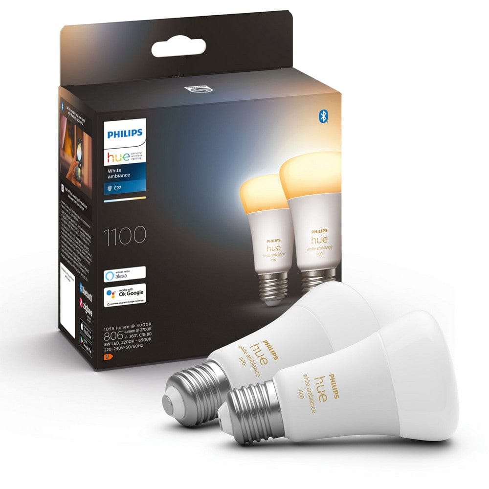 Philips LED-lampa White Ambiance E27 8W / E27 / 2-pack SKU EAN