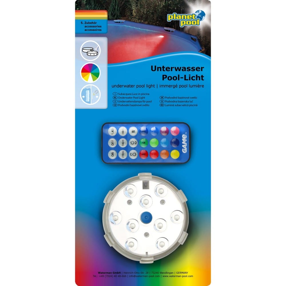 Planet Pool Undervattensbelysning RGB SKU CHE-2500173PP EAN 4038755045256