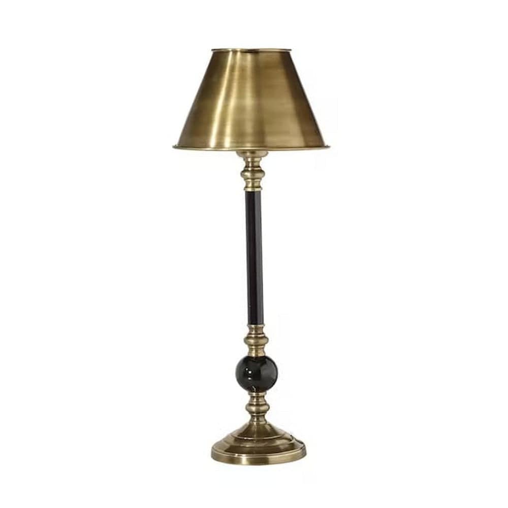 PR Home Bordslampa Abbey 40 cm / Med lampskärm / Mässing/Svart SKU PRH-25315-MS18-AM EAN 7330976053452