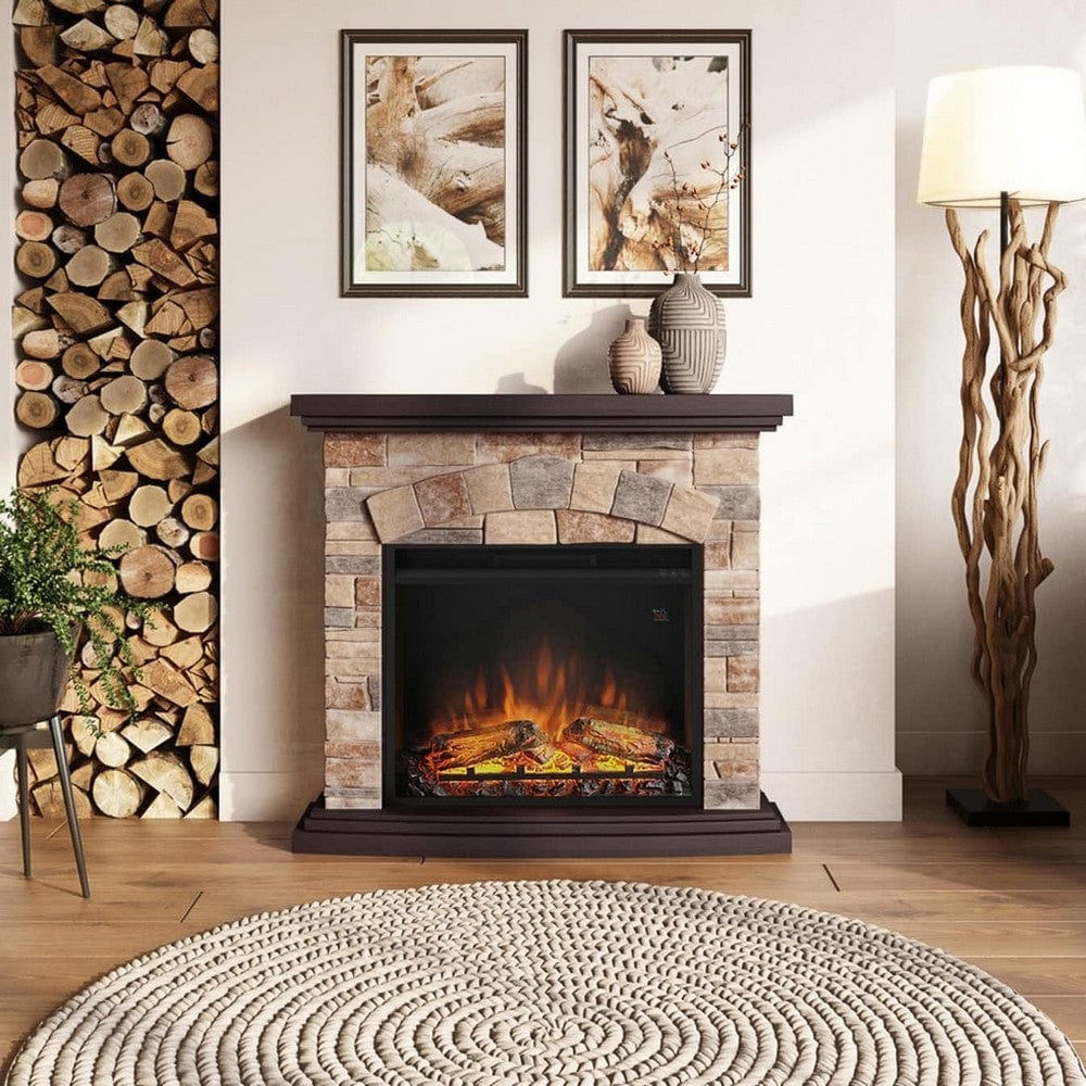 Tagu Elektrisk Kamin Tori Stone Cream SKU KAM-FM466-CR1 EAN 5949096089245