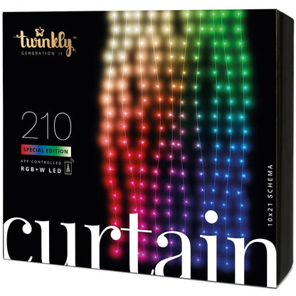 Twinkly Ljusslinga Curtain 210 RGB+W LED Gen.II Special Edition SKU ORD-TWW210SPP-TEU EAN 8056326672881