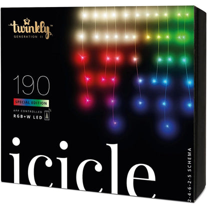 Twinkly Ljusslinga Icicle 190 RGB+W LED Gen.II Special E SKU ORD-TWI190SPP-TEU EAN 8056326671440
