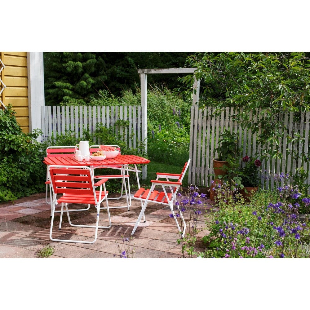 Varax Trädgårsbord Retro 403 Vit/Röd SKU VAR-4403-1000 EAN 6417624500689