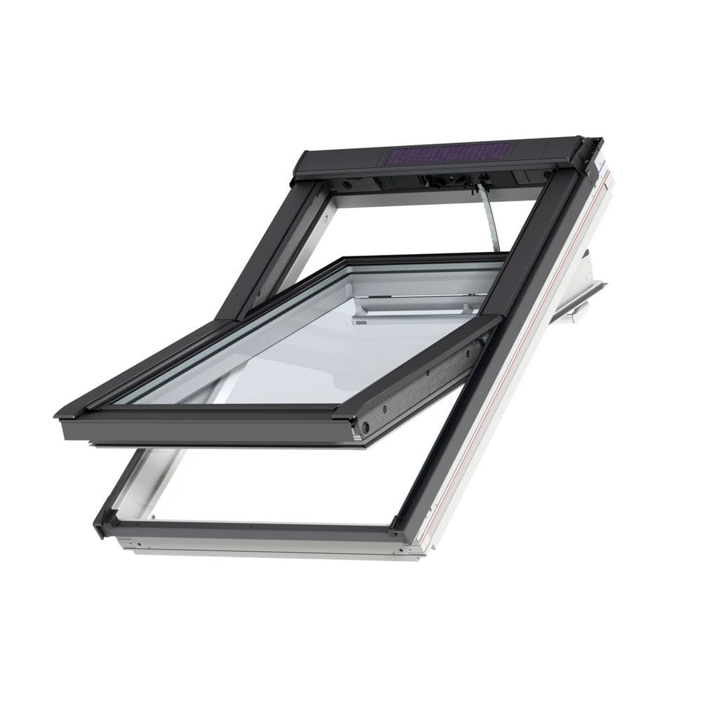 Velux Takfönster Pivåhängd Vitmålad Furu Integra Solar SKU EAN